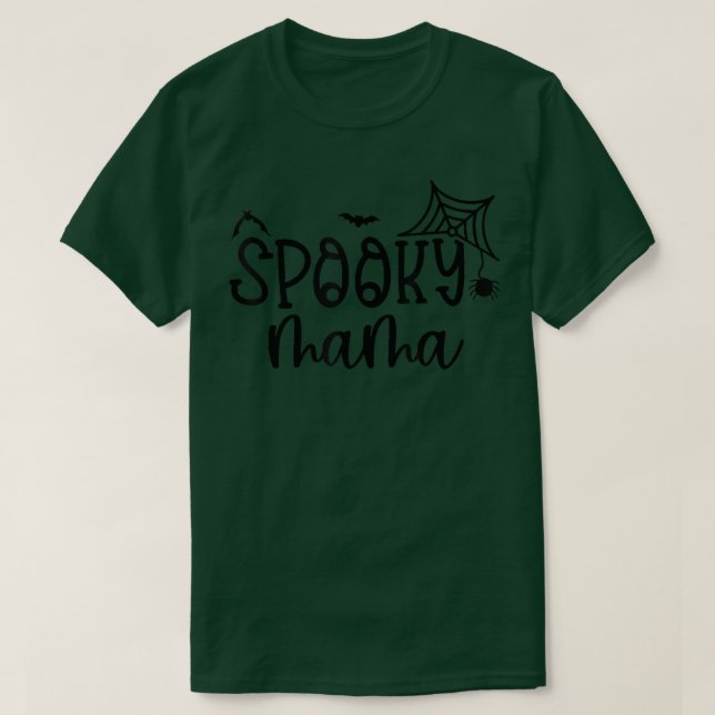 Camiseta Spooky Mama Retro Halloween Ghost Witchy Spooky Mo (Frente do Design)