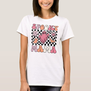 Camiseta Spooky Mama Retro Halloween Vintage em Cute