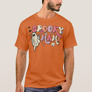 Camiseta Spooky Mama Spooky Retro Groovy Halloween Cute Gho