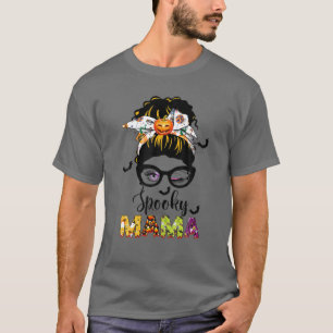 Camiseta Spooky Mama Tee Spooky Mãe Engraçado Mãe Hallow