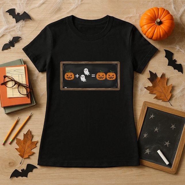 Camiseta Spooky Math Pumpkin e Fantasmas para Professores d (Criador carregado)