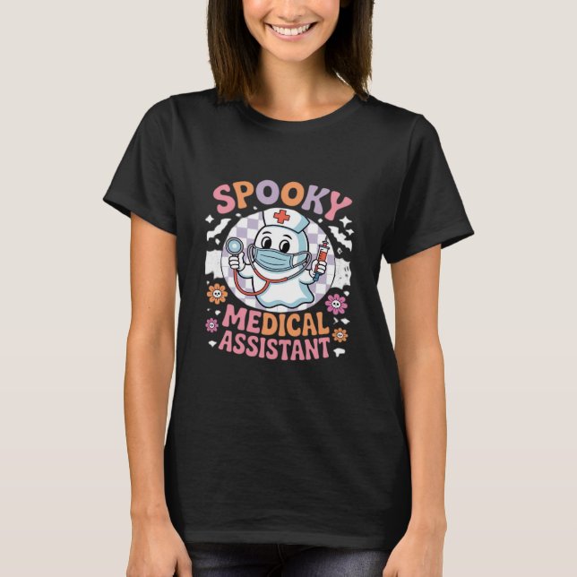 Camiseta Spooky Medical Assistant Cute Halloween Essential  (Frente)