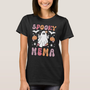 Camiseta Spooky Mema Avó Halloween Mema Vovó