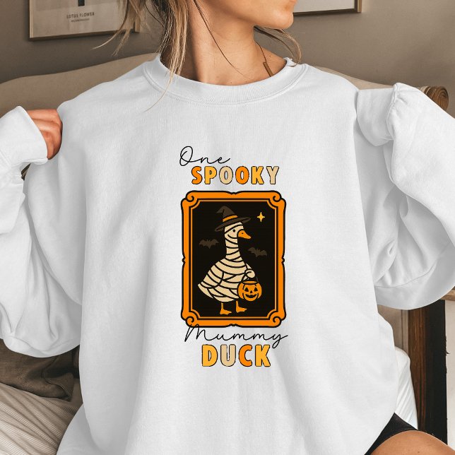 Camiseta Spooky Mummy Duck Women’s Halloween Sweatshirt | F (Halloween duck shirt)