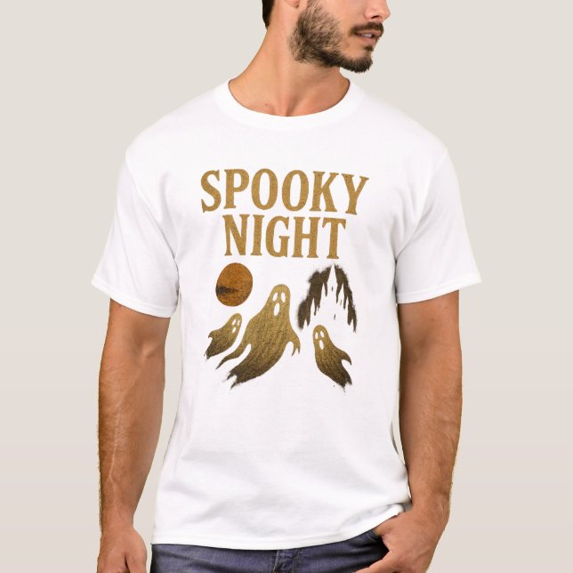 Camiseta Spooky Night Halloween Classic Gothic Aesthetic (Frente)