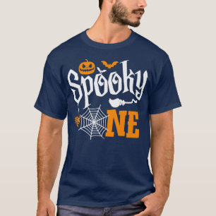 Camiseta Spooky One Girl Halloween 1st Birthday Matching Fa