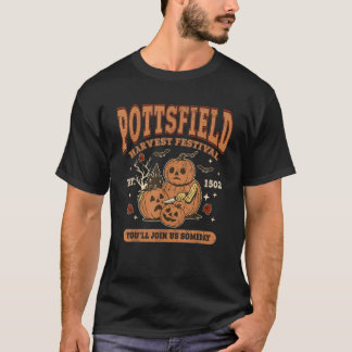 Camiseta Spooky Pottsfield Harvest Festival Pumpkin Vibes H