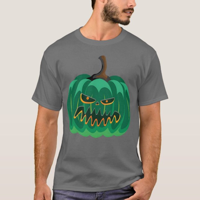 Camiseta Spooky Pumpkin para o Halloween engraçado (Frente)