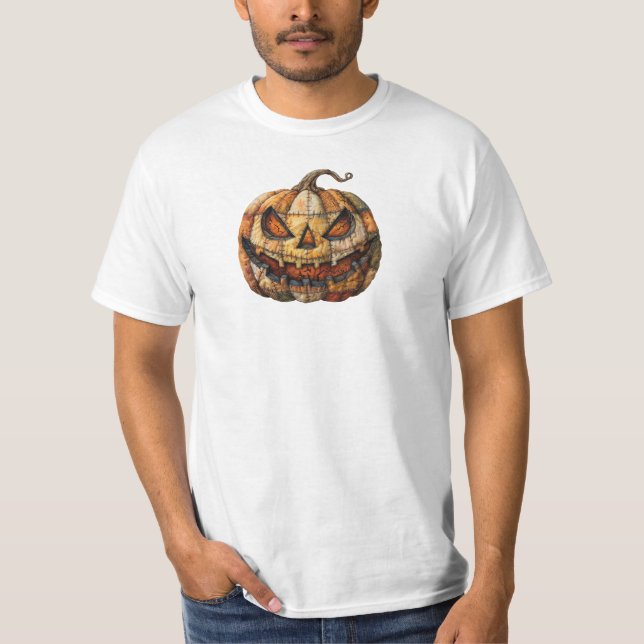 Camiseta Spooky Pumpkin Patch do Halloween T-Shir (Frente)