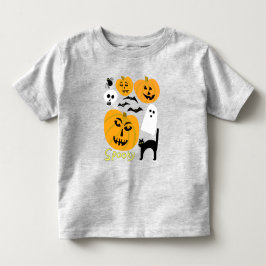Camiseta Spooky Pumpkins encantando o Halloween Ghosts Bats