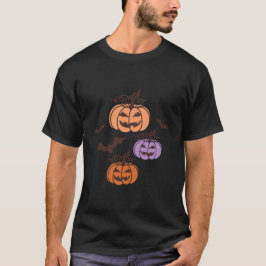 Camiseta Spooky Pumpkins Trio Halloween Jack-o’Lantern