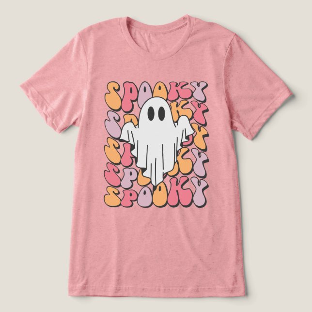Camiseta Spooky Retro Ghost (Design frontal)