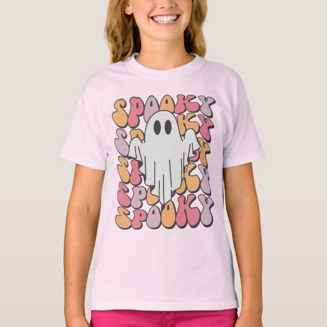 Camiseta Spooky Retro Ghost (Frente)