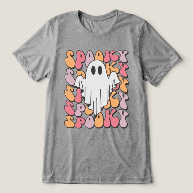 Camiseta Spooky Retro Ghost (Design frontal)