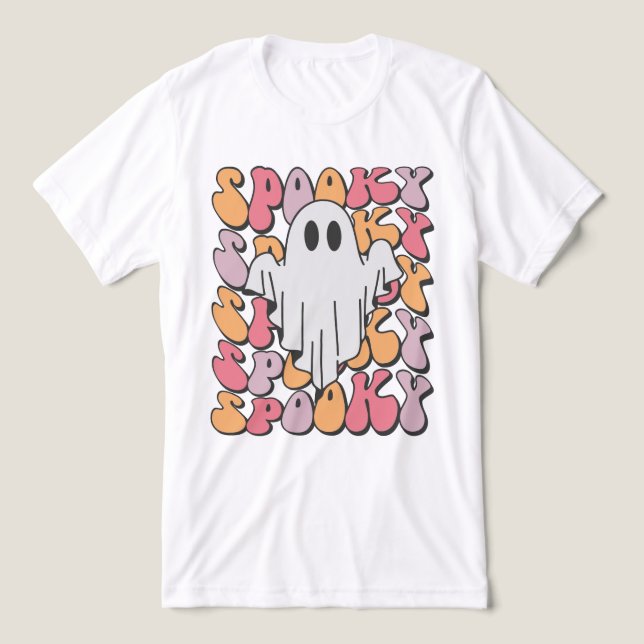 Camiseta Spooky Retro Ghost (Design frontal)