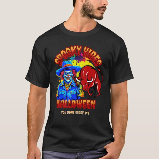 Camiseta Spooky Rodeo Cloween 2 E Bull Halloween (Frente)
