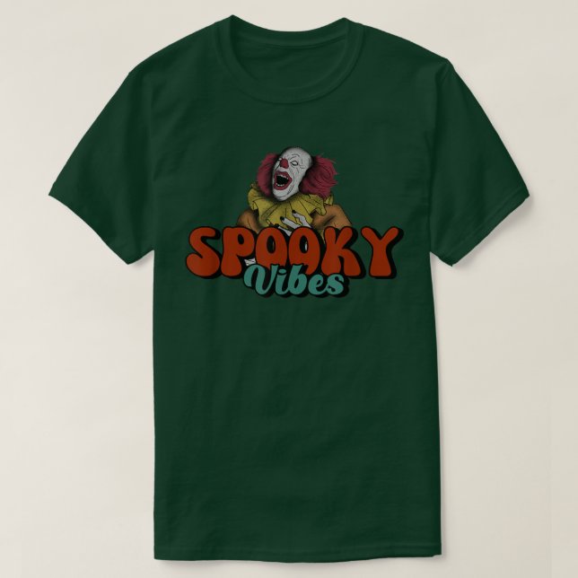 Camiseta Spooky Scary Cloween Vibes (Frente do Design)