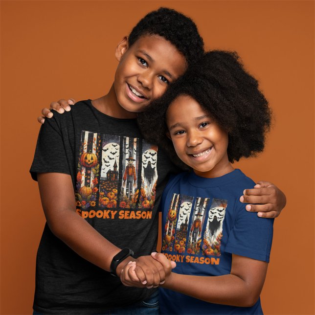 Camiseta Spooky Season Brush Stroke Halloween Fall Autumn (Criador carregado)