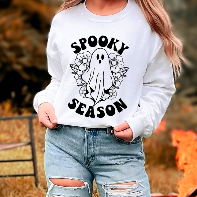 Camiseta Spooky Season Cute Ghost Halloween (Criador carregado)