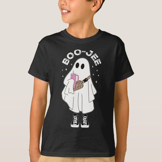 Camiseta Spooky Season Cute Ghost Halloween Costume Boujee (Frente)
