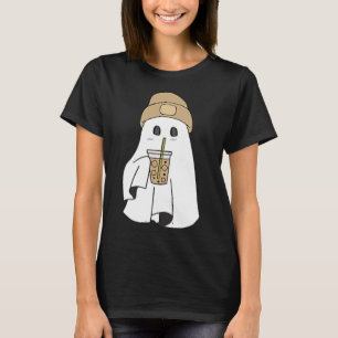 Camiseta Spooky Season Cute Retro Ghost Ice Coffee Hallowee