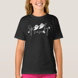 Camiseta "Spooky Season" E "Ghost Decorative Font Halloween