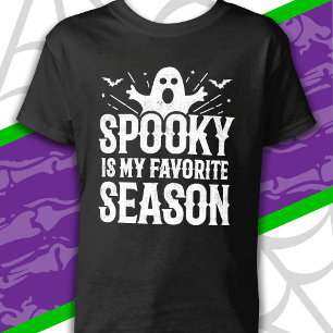Camiseta Spooky Season Ghost Bats Scary Feliz Halloween