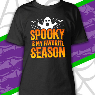 Camiseta Spooky Season Ghost Bats Scary Feliz Halloween