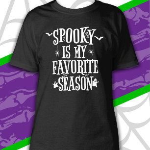 Camiseta Spooky Season Ghosts Bats Spiders Happy Halloween