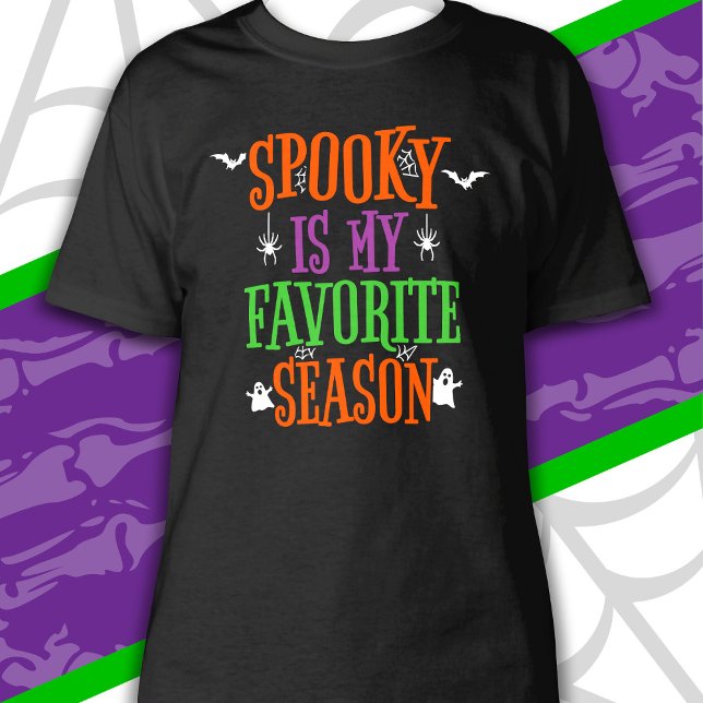 Camiseta Spooky Season Ghosts Bats Spiders Happy Halloween (Criador carregado)