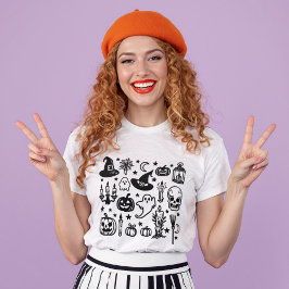 Camiseta Spooky Season Halloween Fantasmas e Pumpkins