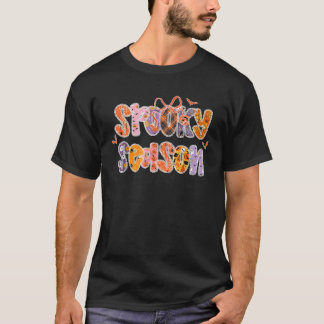 Camiseta Spooky Season Halloween Ghost Coquette Arco Trick