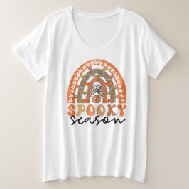 Camiseta Spooky Season Halloween Rainbow Fall