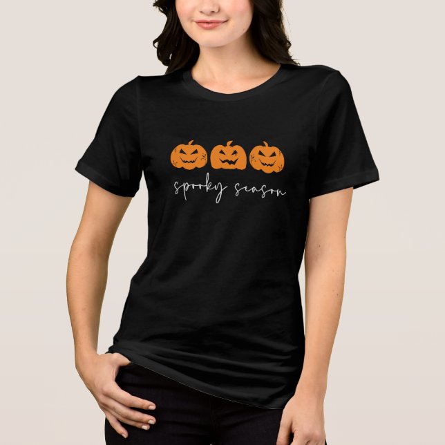 Camiseta Spooky Season Pumpkins Halloween (Frente)