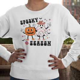 Camiseta Spooky Season Retro Groovy Halloween Design