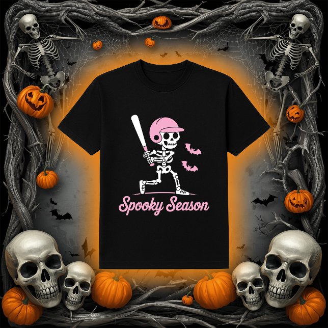 Camiseta Spooky Season | Skeleton Hitter Bats (Criador carregado)