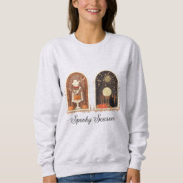 Camiseta Spooky Season Sweatshirt | Cute Ghost & Pumpkin
