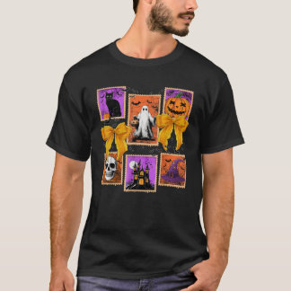Camiseta Spooky Season Vibes Halloween Ghost Pumpkin Men Wo