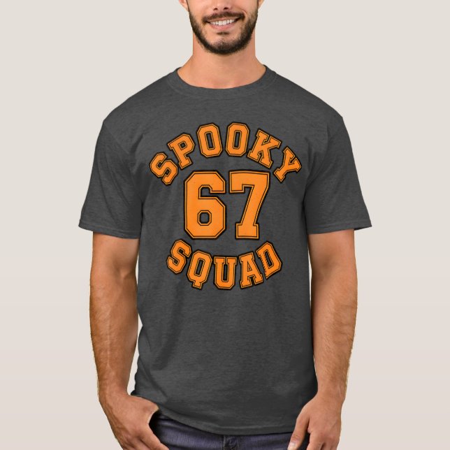 Camiseta Spooky Squad 67 Halloween 67 Haunted By 67 - class (Frente)