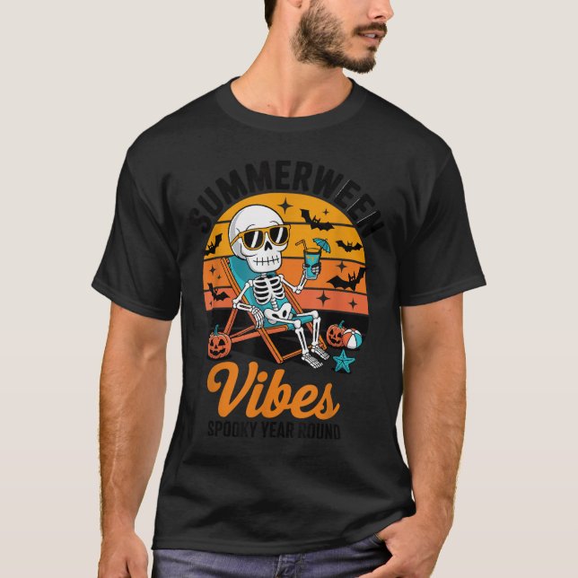 Camiseta Spooky Summer Skeleton Summe (Frente)