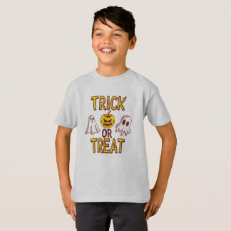 Camiseta Spooky Trick or Treat Halloween - ghosts & pumpkin
