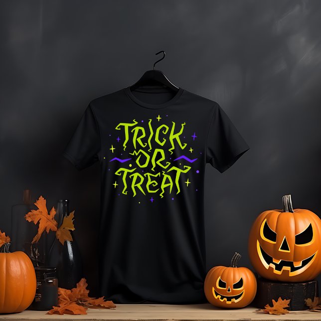 Camiseta Spooky Trick ou Tratar Dia das Bruxas (Criador carregado)
