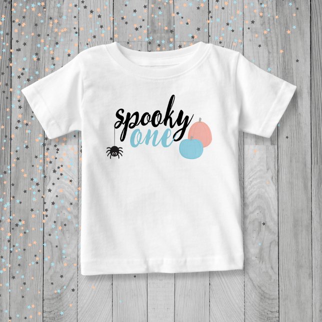 Camiseta Spooky Um Primeiro Aniversário Azul (Spooky One Birthday Shirt)