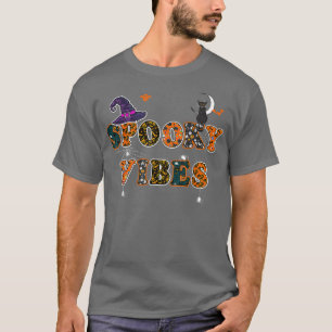 Camiseta Spooky Vibes Halloween Witch Ghost Spooky Season