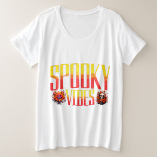Camiseta Spooky Vibes: Tee Gráfico de Halloween