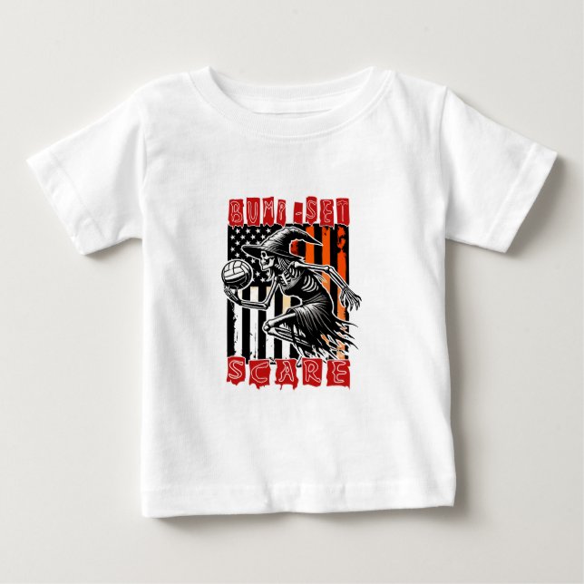 Camiseta Spooky Voleibol: Designs Assustadores De Bump Set (Frente)