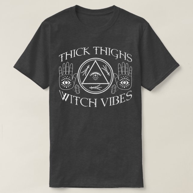 Camiseta Spooky Witchcraft Crescent Moon Blackcraft Hallowe (Frente do Design)