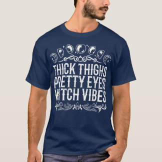Camiseta Spooky Witchcraft Crescent Moon Blackcraft Hallowe