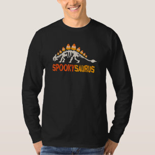 Camiseta Spookysaurus Candy Corn Dinossauro Halloween Crian