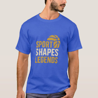 Camiseta Sport Shapes Legends Basketball Typography Logo